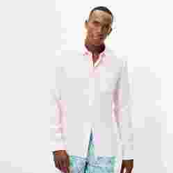 صورة Erkek Caroubis Keten Gömlek