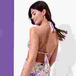 صورة Kadın Rainbow Flowers Like Bikini Üstü