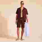 صورة Erkek Baie Keten Bermuda