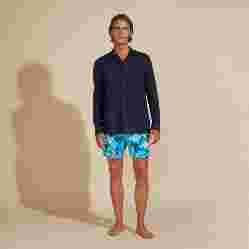 صورة Erkek Caroubis Keten Gömlek