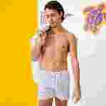 صورة Erkek Vintage 1971 Rayures Seersucker Maurice Mayo