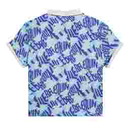 صورة Erkek Çocuk Ronde des Tortues Logo Galet Gömlek