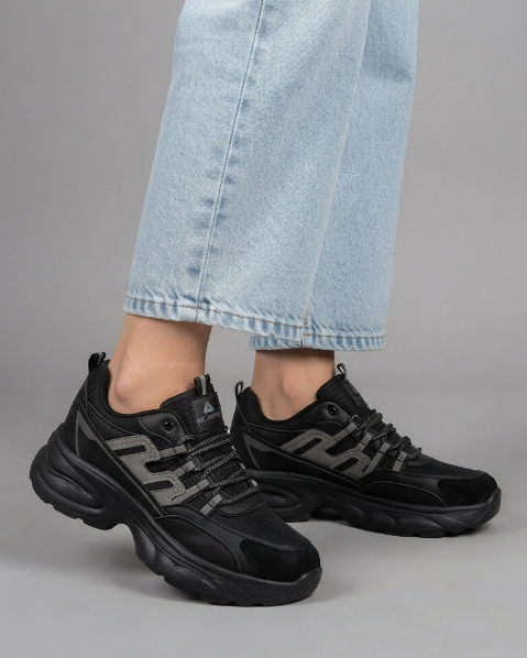Resim Kadın Platform Yüksek Taban Günlük Sneaker Spor Ayakkabı
