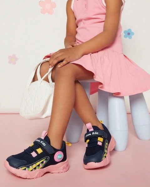 Picture of Kız Çocuk Cırtlı Bağcık Detaylı Ortapedik Günlük Sneaker Spor Ayakkabı