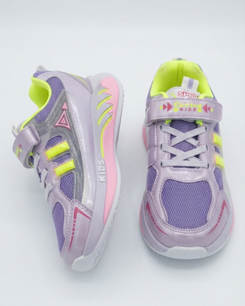 Resim Çocuk Cırt Cırtlı Bağcıklı Spor Ayakkabı Günlük Rahat Sneaker Okul Ayakkabısı