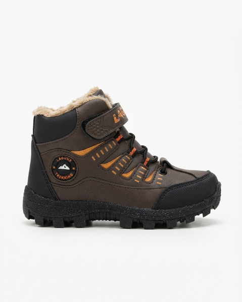 Resim Çocuk Outdoor Trekking Kışlık Bağcıklı Cırtlı Spor Bot