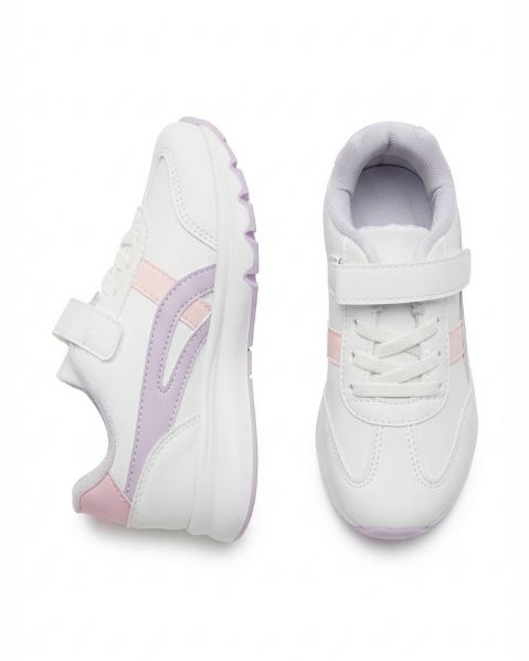 Resim Çocuk Cırt Cırtlı Bağcıklı Spor Ayakkabı Günlük Rahat Sneaker Okul Ayakkabısı