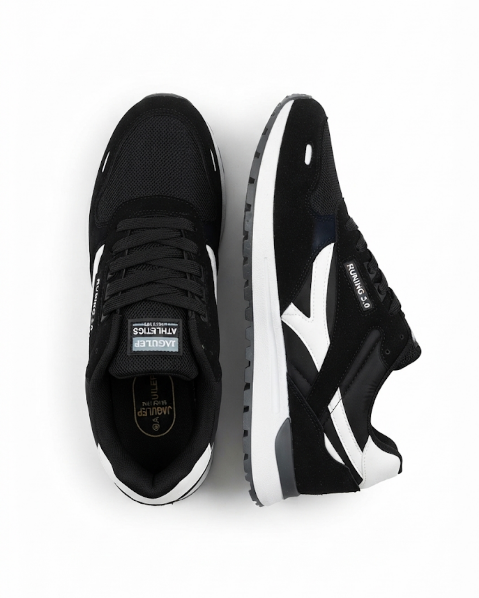 Resim Erkek Şeritli Yazılı Bağcıklı Günlük Sneaker Spor Ayakkabı