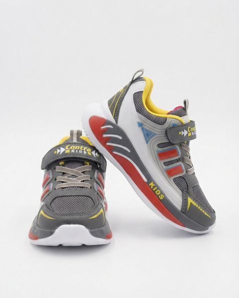 Resim Çocuk Cırt Cırtlı Bağcıklı Spor Ayakkabı Günlük Rahat Sneaker Okul Ayakkabısı