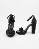 Resim Kadın Simli Bilek Kemerli 9 Cm Platform Topuklu Abiye Ayakkabı