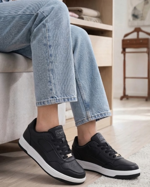 Resim Kadın Bağcıklı Ortopedik Rahat Hafif Sneaker Şık Günlük Yürüyüş Spor Ayakkabı