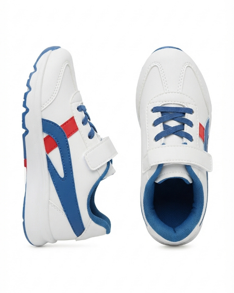 Resim Çocuk Cırt Cırtlı Bağcıklı Spor Ayakkabı Günlük Rahat Sneaker Okul Ayakkabısı