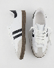 Resim Kadın Yandan Şeritli Bağcıklı Düz Taban Sneakers Spor Ayakkabı