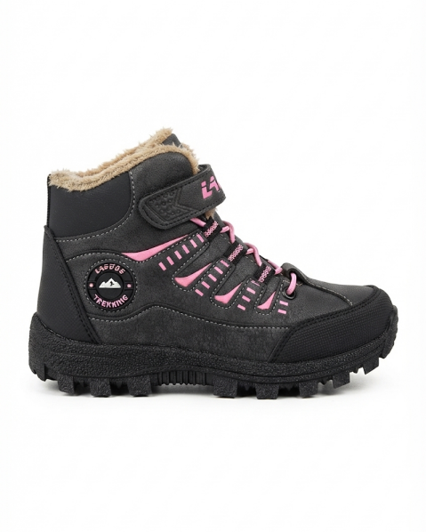 Resim Çocuk Outdoor Trekking Kışlık Bağcıklı Cırtlı Spor Bot