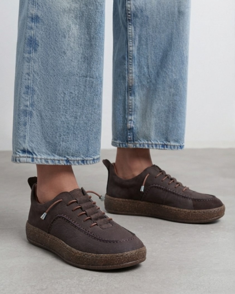 Resim Kadın Bağcıklı Günlük Rahat Casual Sneaker Spor Ayakkabı