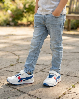 Resim Çocuk Cırt Cırtlı Bağcıklı Spor Ayakkabı Günlük Rahat Sneaker Okul Ayakkabısı
