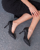 Resim Kadın Sivri Burunlu Klasik Stiletto 8 Cm Topuklu Ayakkabı