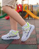 Resim Çocuk Cırt Cırtlı Bağcıklı Spor Ayakkabı Günlük Rahat Sneaker Okul Ayakkabısı