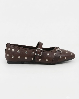 Resim Kadın Zımba Detaylı Üzeri Kemer Aksesuarlı  Günlük Rahat Babet Ayakkabı