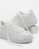 Resim Kadın Beyaz Yüksek Taban  Bağcıklı Günlük Yürüyüş Sneaker Air Spor Ayakkabı