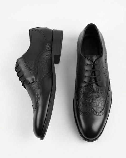 Resim Erkek Brogue Detaylı Bağcıklı Klasik Ayakkabı