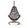Resim Zen Swing Kahve Rattan Zebra Oturumlu Salıncak