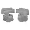 Resim Güzel Ev 3+3 Standart Gri Koltuk Örtüsü (2 Adet 3'lü Koltuk Örtüsü)
