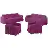 Resim Güzel Ev 3+3+1+1 Maxi Mor Koltuk Örtüsü