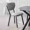 Resim Elma Sandalye Gri-Siyah