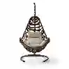 Resim Zen Swing Kahve Rattan Krem Oturumlu Salıncak
