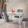 Resim Venüs Masa Takımı 60x100 cm Beyaz-Açık Gri