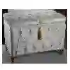 Resim Sema Home Su Gold Ayaklı Büyük Kadife Kaplamalı Çeyiz Sandığı