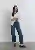 Picture of Leila Real Blue Indigo Mavisi Jean Pantolon