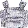 Resim Çizgili Crop Bluz 40053