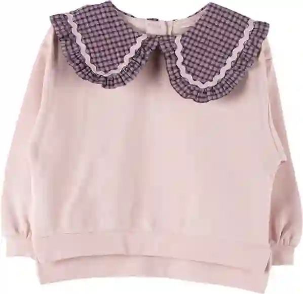 Resim Ekose Yakalı Sweatshirt 19751